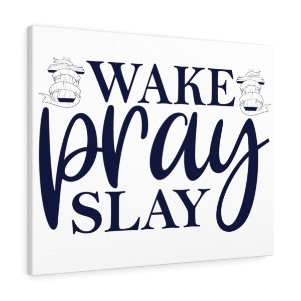 Scripture Canvas Wake Pray & Slay Christian Meaningful Framed Prints, Canvas Paintings