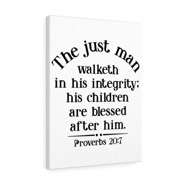 Scripture Canvas Children Are Blessed Proverbs 20:7 Christian Wall Art Bible Verse Meaningful Framed Prints, Canvas Paintings - Image 4