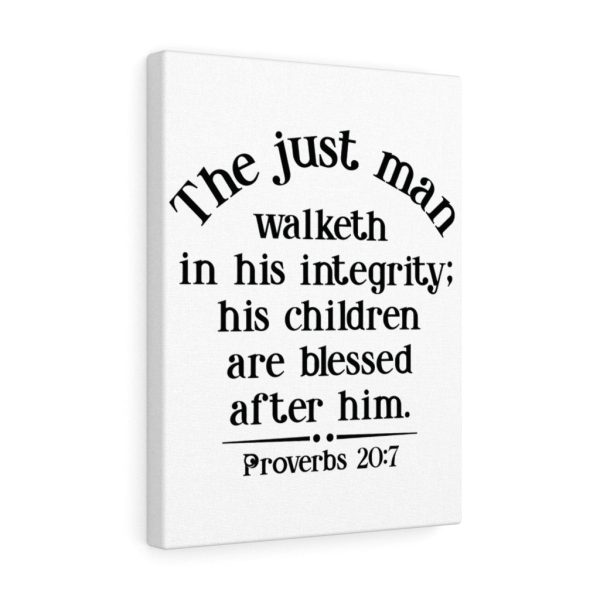 Scripture Canvas Children Are Blessed Proverbs 20:7 Christian Wall Art Bible Verse Meaningful Framed Prints, Canvas Paintings - Image 3