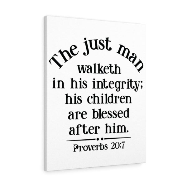 Scripture Canvas Children Are Blessed Proverbs 20:7 Christian Wall Art Bible Verse Meaningful Framed Prints, Canvas Paintings