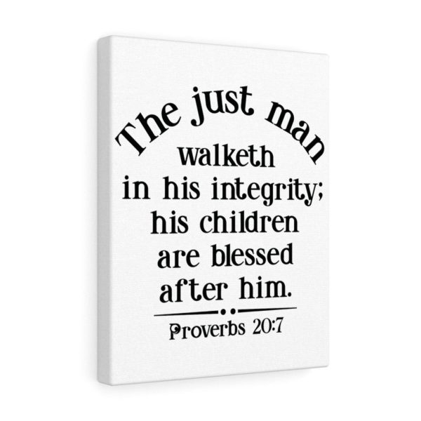 Scripture Canvas Children Are Blessed Proverbs 20:7 Christian Wall Art Bible Verse Meaningful Framed Prints, Canvas Paintings - Image 2