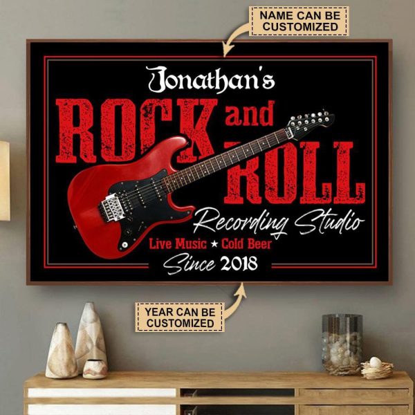 Personalized Canvas Painting Frames Electric Guitar Rock And Roll Framed Prints, Canvas Paintings