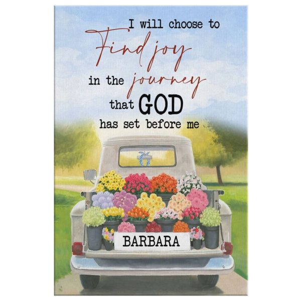 I Will Choose To Find Joy In The Journey Personalized Canvas Gallery Painting Wrapped Canvas Canvas - Image 3