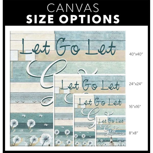 Let Go Let God Christian Canvas Gallery Painting Wrapped Canvas Canvas Square Canvas Frames - Image 4