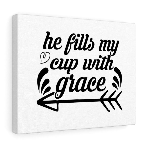 Scripture Canvas He Fills My Cup With Grace Christian Bible Verse Meaningful Framed Prints, Canvas Paintings - Image 2