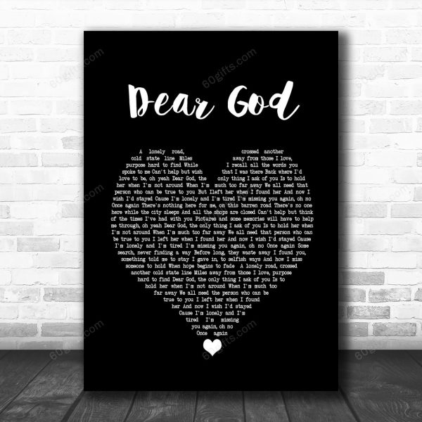 Avenged Sevenfold Dear God Black Heart Song Lyric Music Art Print - Canvas Print Wall Art Home Decor