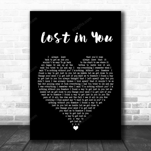 Three Days Grace Lost in You Black Heart Song Lyric Art Print - Canvas Print Wall Art Home Decor