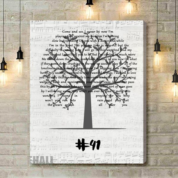 Dave Matthews Band #41 Music Script Tree Song Lyric Art Print - Canvas Print Wall Art Home Decor