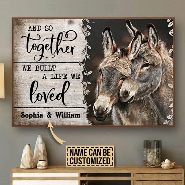 Personalized Canvas Painting Frames Donkey And So Together Framed Prints, Canvas Paintings