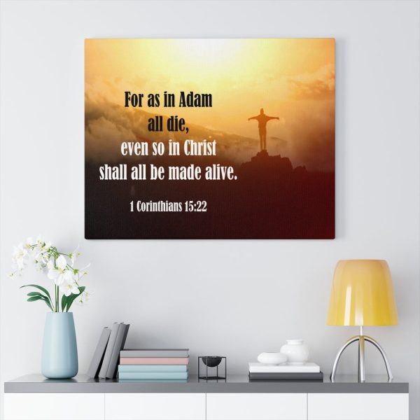 Bible Verse Canvas All Be Made Alive 1 Corinthians 15:22 Christian Framed Prints, Canvas Paintings - Image 4