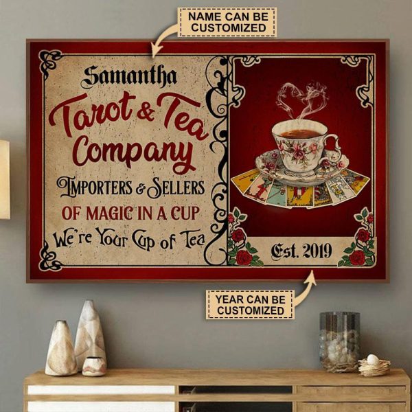 here Gifts Personalized Tarot Tea Company Magic In Cup Canvas Home Decor