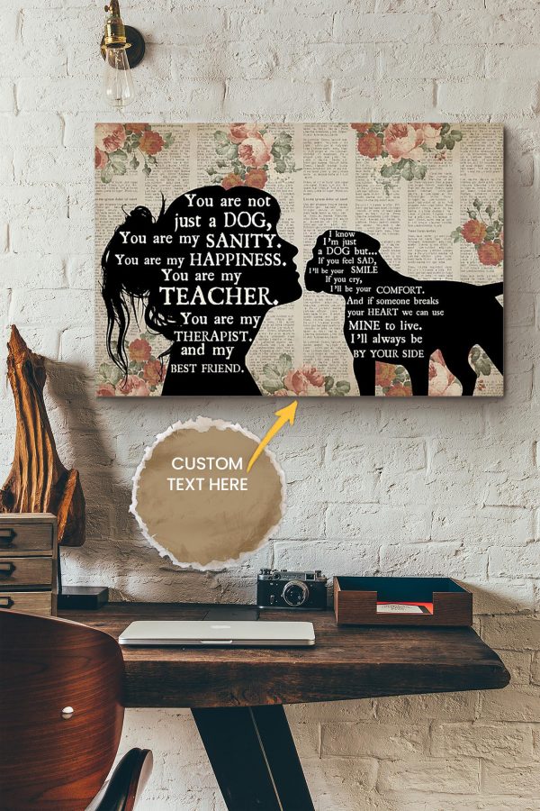 American Bulldog Girl Therapist Best Friend Personalized Canvas Animal Gift For Dog Lover Dog Foster Puppy Fan Canvas Gallery Painting Wrapped Canvas Framed Prints, Canvas Paintings