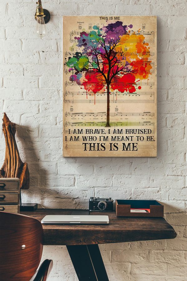 This Is Me Lyric Tree Canvas Painting Ideas, Canvas Hanging Prints, Gift Idea Framed Prints, Canvas Paintings