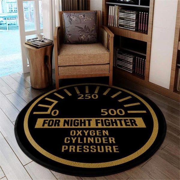 Oxygen Pressure Gauge For Ww2 Night Fighter Round Mat Round Floor Mat Room Rugs Carpet Outdoor Rug Washable Rugs