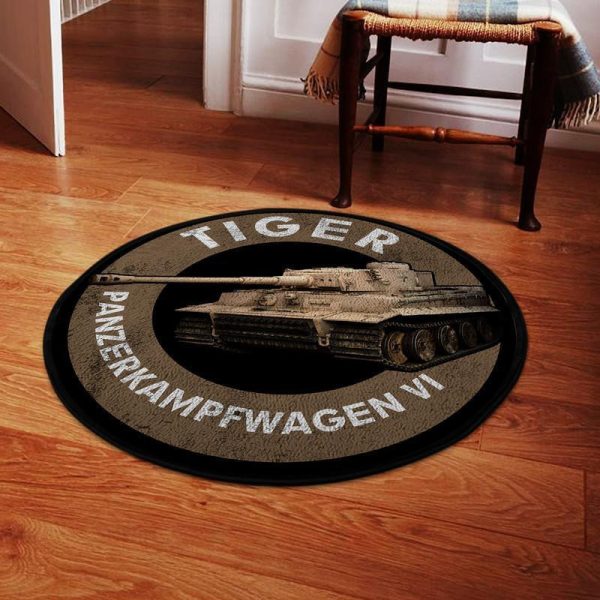 Tigertank Living Room Round Mat Circle Rug Tiger Tank