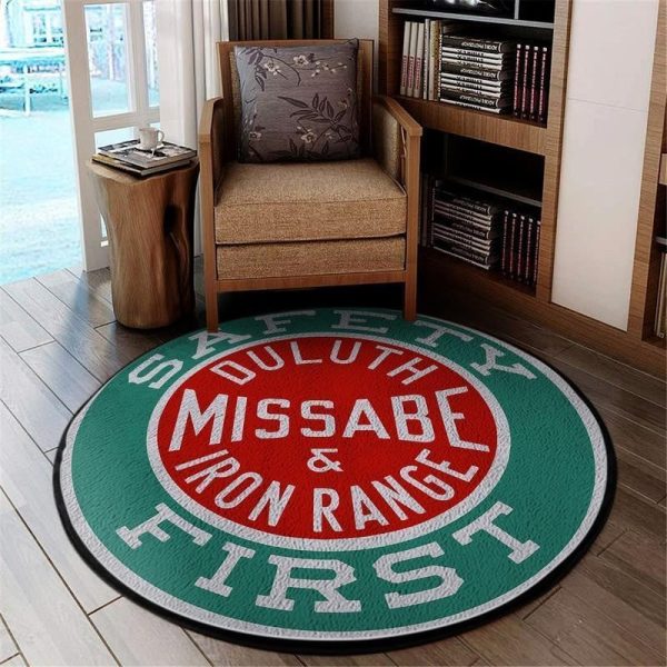 Dmir Round Mat Dmir Duluth Missabe & Iron Range Round Floor Mat Room Rugs Carpet Outdoor Rug Washable Rugs - Image 2