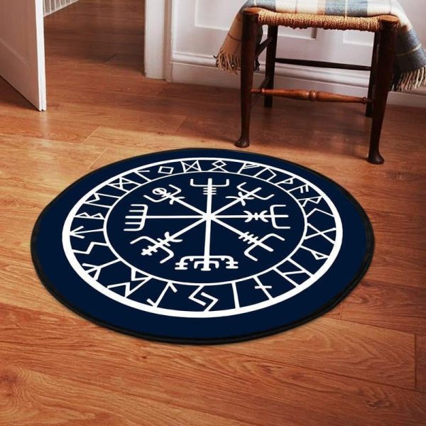 Viking Round Mat Round Floor Mat Room Rugs Carpet Outdoor Rug Washable Rugs - Image 2