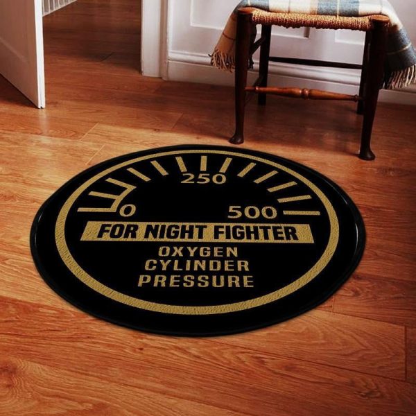 Oxygen Pressure Gauge For Ww2 Night Fighter Round Mat Round Floor Mat Room Rugs Carpet Outdoor Rug Washable Rugs - Image 2