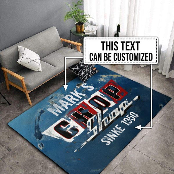 Personalized Chop Shop Hot Rod Round Mat Round Floor Mat Room Rugs Carpet Outdoor Rug Washable Rugs - Image 3