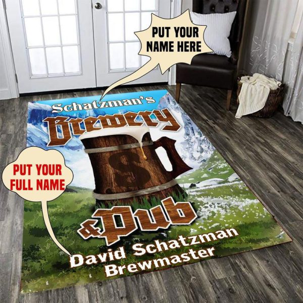 Personalized Brewery And Pub Area Rug Carpet 2 - Image 3