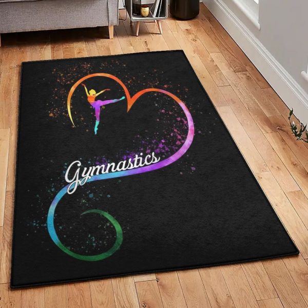 Gymnastics Mom Carpet Gymnastics Lovers Rug Rectangle Rugs Washable Area Rug Non-Slip Carpet For Living Room Bedroom