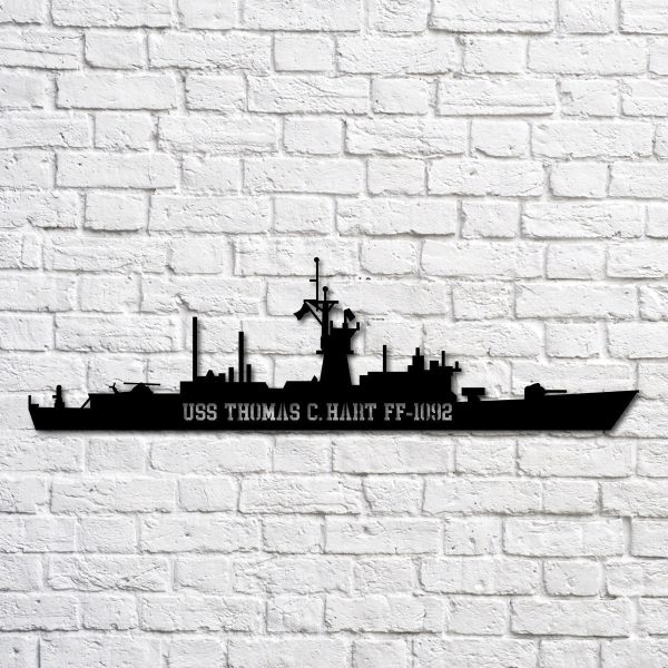 Uss Thomas C. Hart Ff1092 Navy Ship Metal Art, Gift For Navy Veteran,