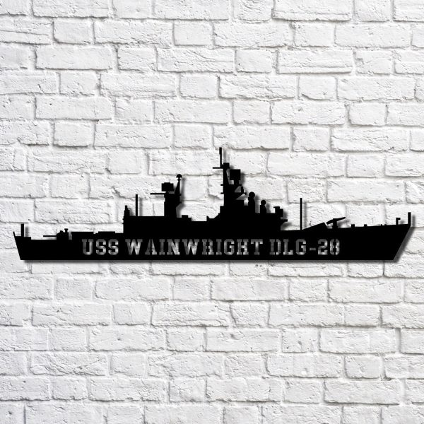 Uss Wainwright Dlg28 Navy Ship Metal Art, Custom Us Navy Ship Cut Meta