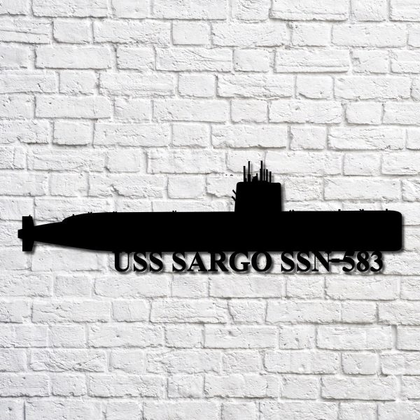 Uss Sargo Ssn 583 V2 Navy Ship Metal Art, Gift For Navy Veteran, Navy