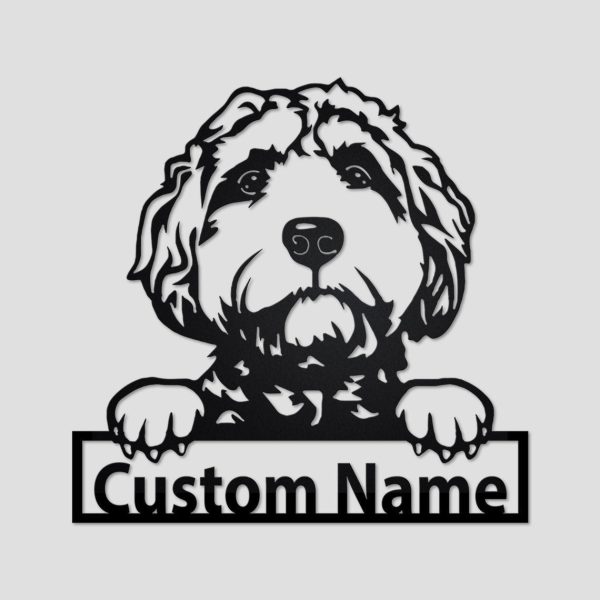 Personalized Custom Goldendoodle Metal Sign for Dog Lover Custom Name