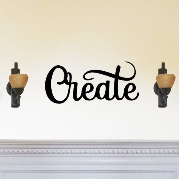 Create Script Metal Word Sign Rustic Metal Sign Cursive Farmhouse Deco