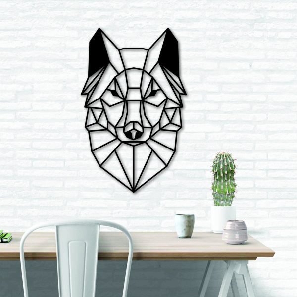 Wolf Metal Head Geometric Metal Wolf Metal Wolf Sculpture Animal Wolf