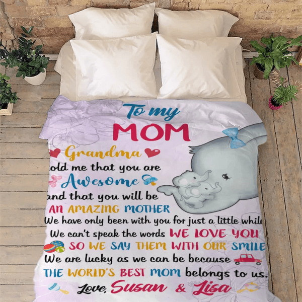 To My Mom We Love You Customized Blanket, Blanket From Kids, Gift For - Image 3