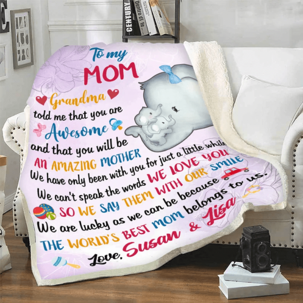 To My Mom We Love You Customized Blanket, Blanket From Kids, Gift For - Image 4