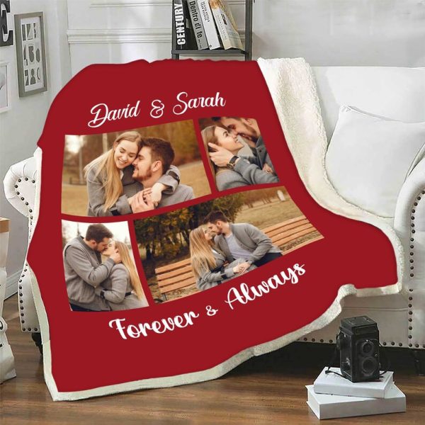 Forever & Always Fleece Blanket For Valentine Personalized Anniversary - Image 6