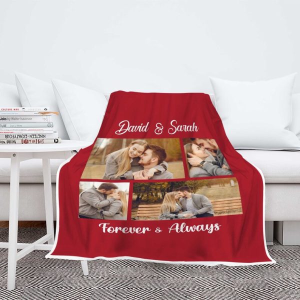 Forever & Always Fleece Blanket For Valentine Personalized Anniversary - Image 8