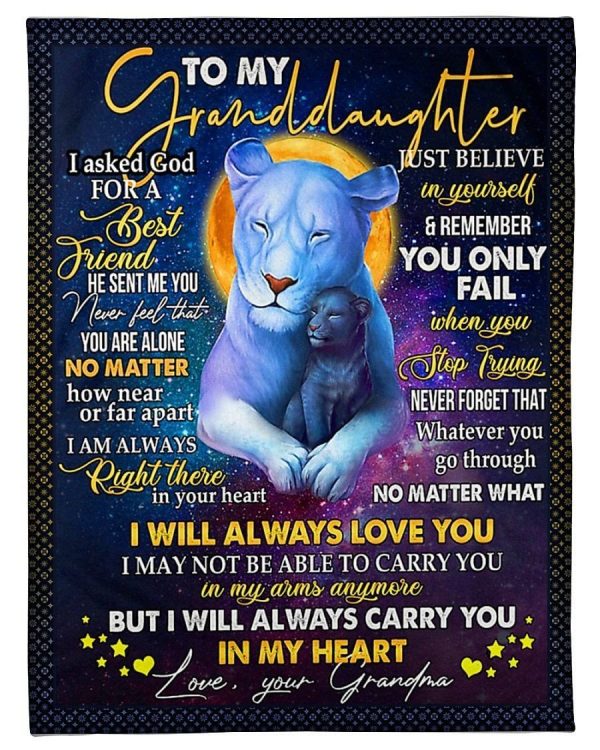 I Will Always Love You Grandma To Granddaughter Fleece Blanket Fleece