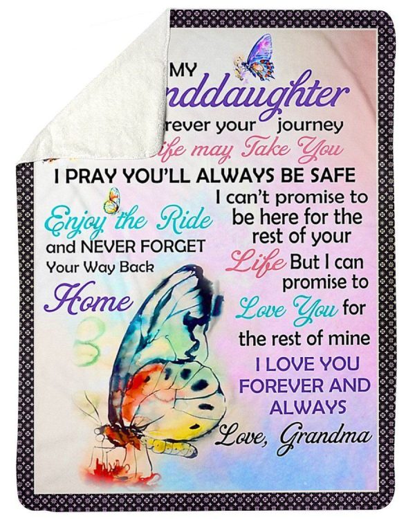 I Love You Forever And Always Grandma To Granddaughter Fleece Blanket