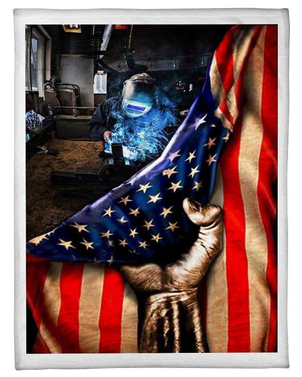 Thin Blue Line - American Flag Police Blanket Fleece Blanket - Image 2