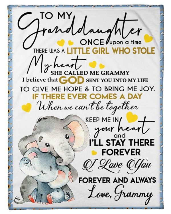 Elephant Lovely Message From Grammy Gifts For Granddaughters Fleece Bl - Image 2