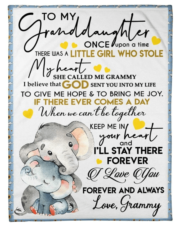 Elephant Lovely Message From Grammy Gifts For Granddaughters Fleece Bl - Image 4