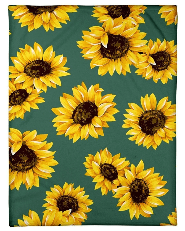 Many Sunflowers Design Gift For Mom Fleece Blanket - Image 2