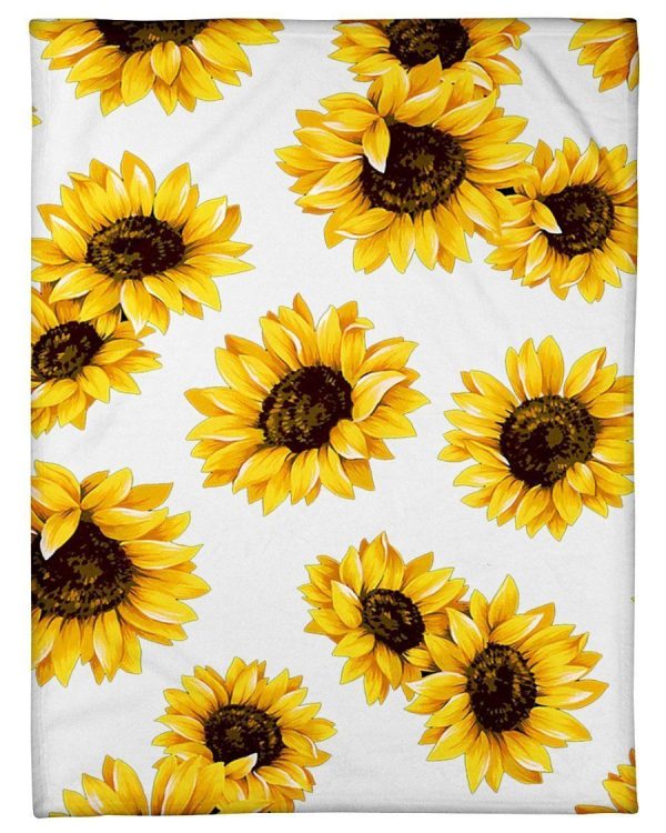 Many Sunflowers Design Gift For Mom Fleece Blanket - Image 5