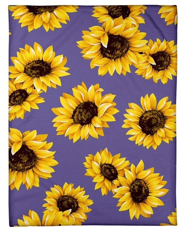 Many Sunflowers Design Gift For Mom Fleece Blanket - Image 3