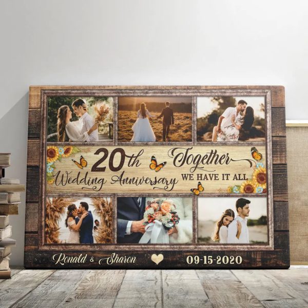 Personalized Canvas Prints, Custom Photos, Couple Gifts, Anniversary Gifts, 20th Anniversary Photo Gift Together We Have It All Dem Canvas - Image 4