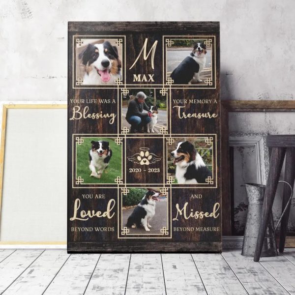 Personalized Canvas Prints, Custom Photo, Gift For Pet Loss, Pet Bereavement Gift, Pet Sympathy Gift Dem Canvas - Image 3