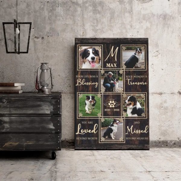 Personalized Canvas Prints, Custom Photo, Gift For Pet Loss, Pet Bereavement Gift, Pet Sympathy Gift Dem Canvas - Image 4