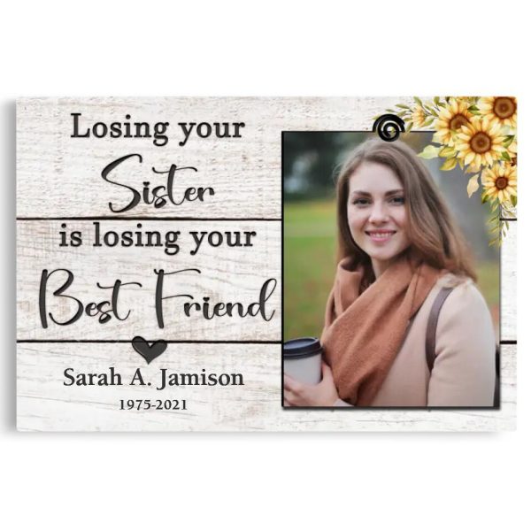 Personalized Canvas Prints Custom Photo And Name - Sister Loss, Sister Memorial Daughter Sister Aunt Loss, Remembrance Dem Canvas - Image 6