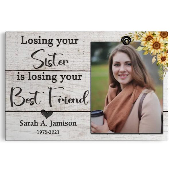 Personalized Canvas Prints Custom Photo And Name - Sister Loss, Sister Memorial Daughter Sister Aunt Loss, Remembrance Dem Canvas - Image 7