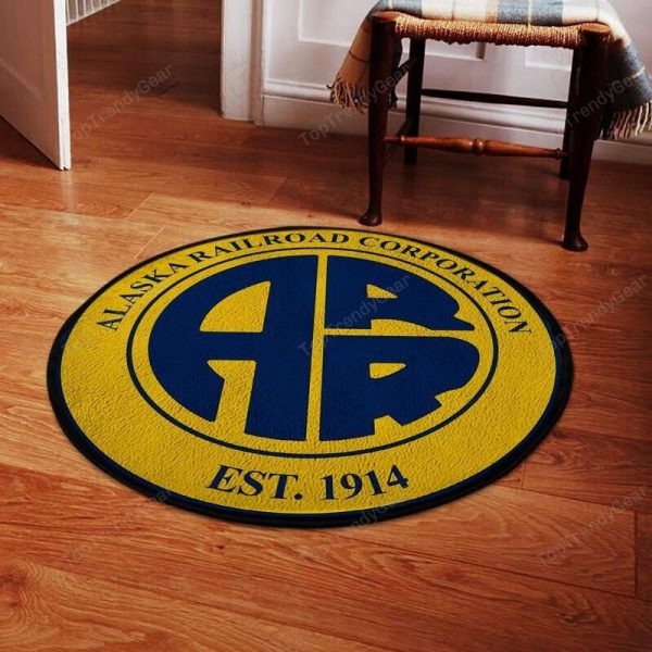 Alaska Living Room Round Mat Circle Rug Alaska Railroad - Image 2