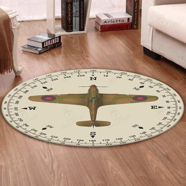 Hurricane Living Room Round Mat Circle Rug Hawker Hurricane - Image 2